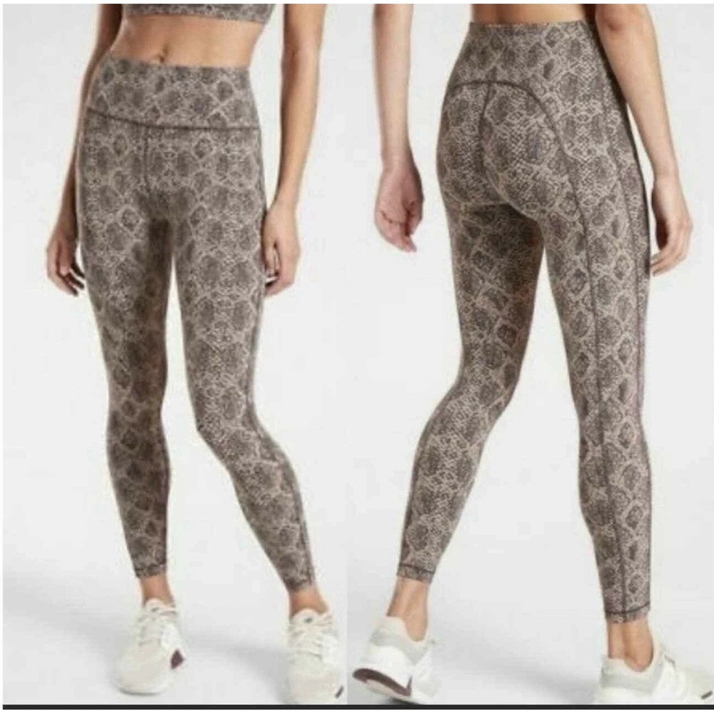 Women's Athelta Ultimate 7/8 Tight Snake Skin Activewear Pants SZ XXS